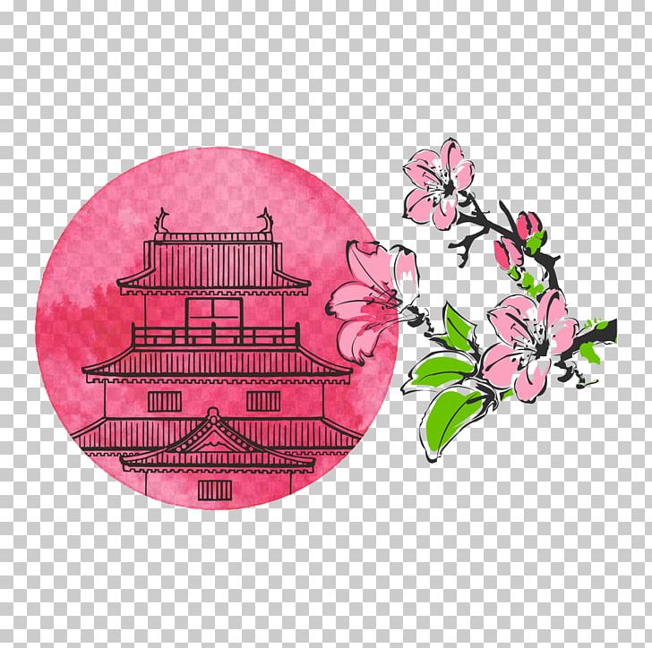 Japan Illustration PNG, Clipart, Architec, Cartoon, Chinese Style, Flower, Flower Arranging Free PNG Download