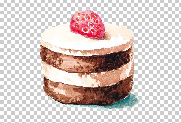 Watercolor Painting Strawberry Cake Drawing Illustration PNG, Clipart, Baked Goods, Birthday Cake, Buttercream, Cake, Cake Picture Free PNG Download