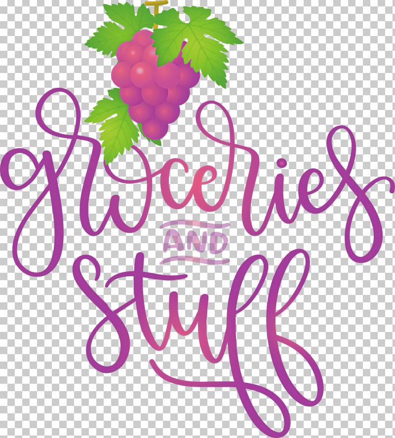 Groceries And Stuff Food Kitchen PNG, Clipart, Decal, Floral Design, Food, Grape, Grapevines Free PNG Download