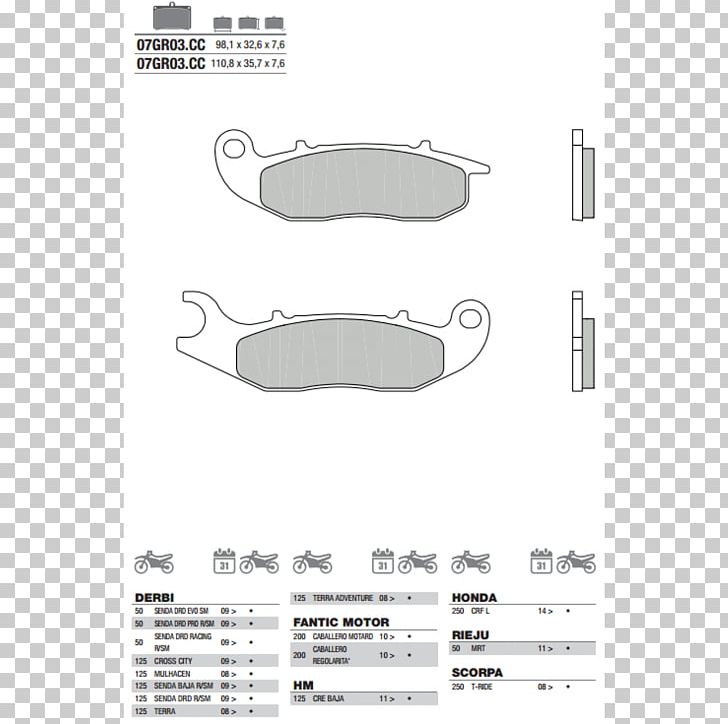 Brake Pad Brembo Motorcycle Suzuki GSX-R600 PNG, Clipart, Angle, Area, Black And White, Bmw F Series Singlecylinder, Brake Free PNG Download