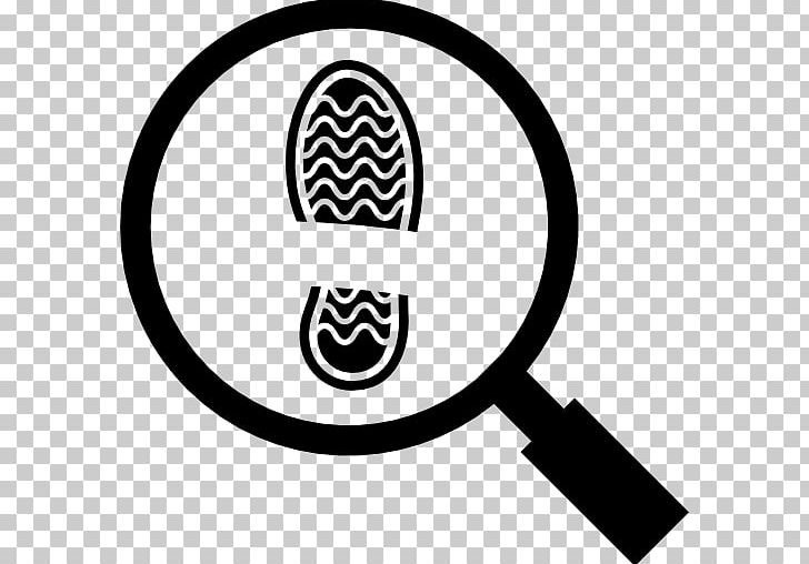 Magnifying Glass Footprint Printing Magnifier PNG, Clipart, Area, Black And White, Brand, Circle, Computer Icons Free PNG Download