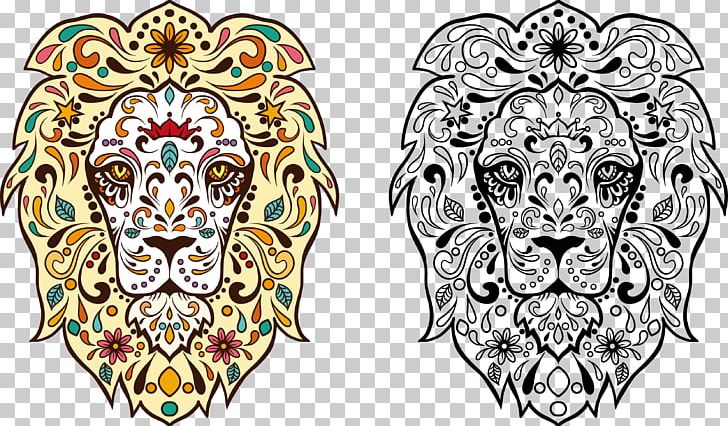 Calavera Lion T-shirt Day Of The Dead Skull PNG, Clipart, Animals, Art, Calavera, Christmas Decoration, Day Of The Dead Free PNG Download