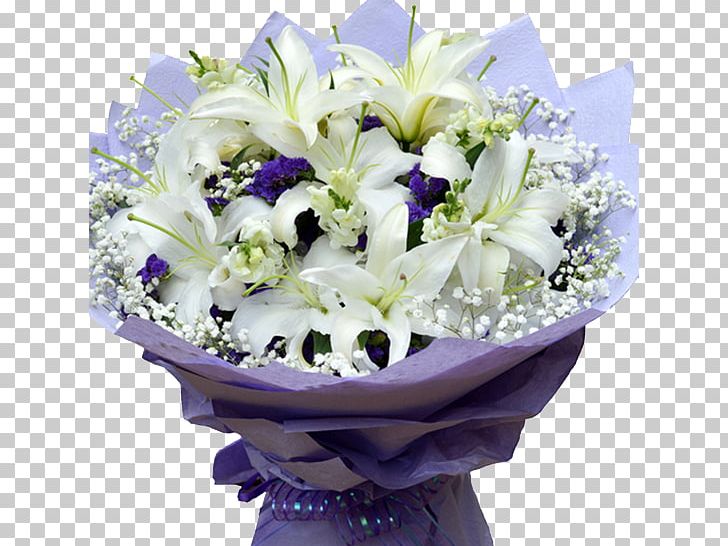 Nosegay Lilium White Gift Purple PNG, Clipart, Blomsterbutikk, Blue, Bouquet, Christmas, Cut Flowers Free PNG Download