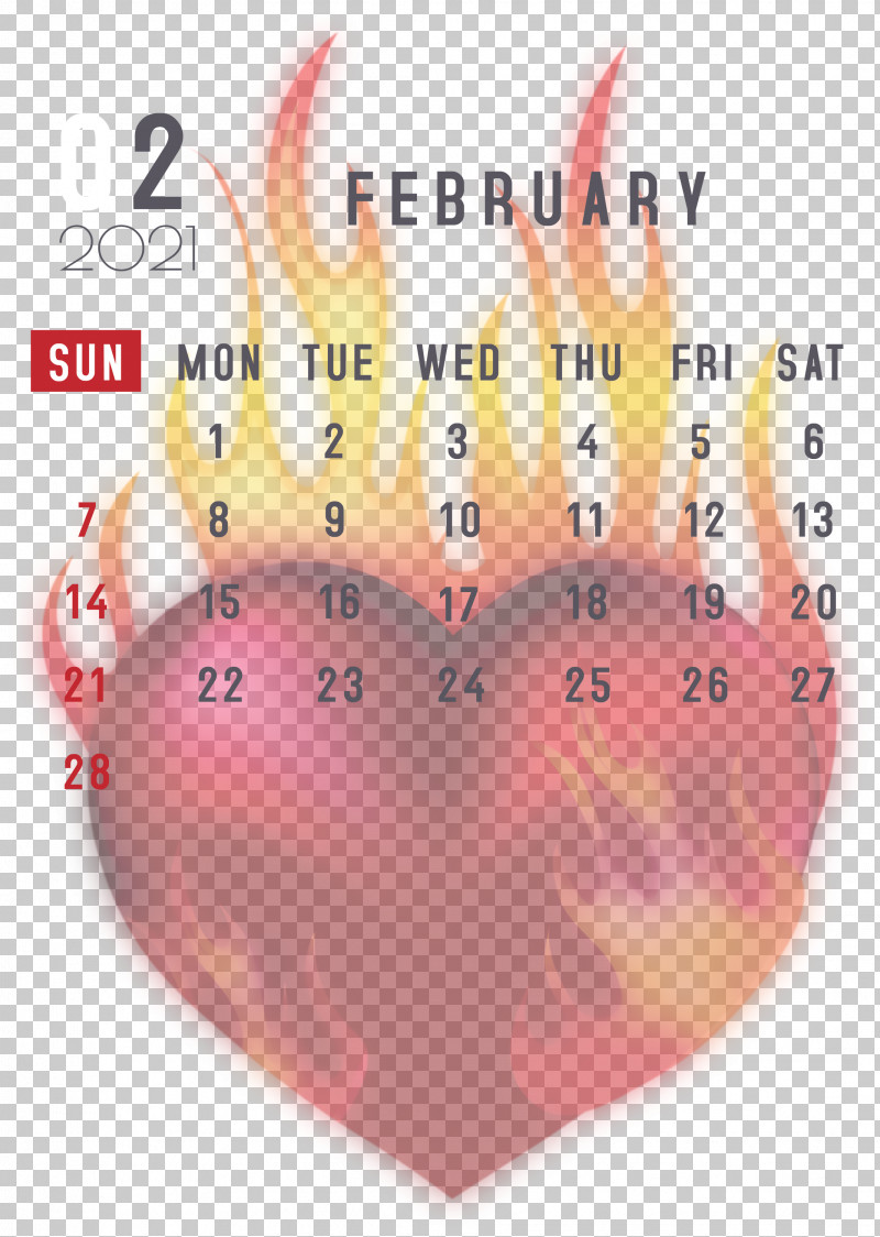 February 2021 Printable Calendar February Calendar 2021 Calendar PNG, Clipart, 2021 Calendar, Lips, M095, Meter, Valentines Day Free PNG Download