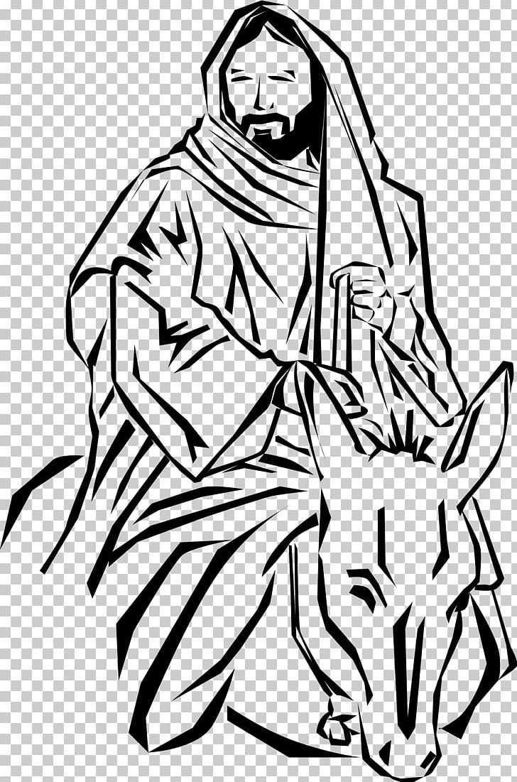 Donkey Palm Sunday Triumphal Entry Into Jerusalem PNG, Clipart, Artwork, Black, Cartoon, Clothing, Drawing Free PNG Download