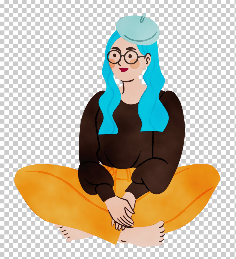 Glasses PNG, Clipart, Cartoon, Glasses, Lady, Paint, Sitting Free PNG Download