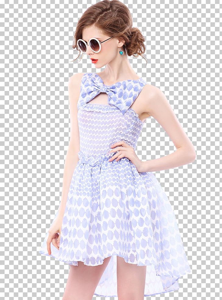 Model Clothing Fashion Polka Dot PNG, Clipart, Blue, Clothes, Cocktail Dress, Data Compression, Day Dress Free PNG Download