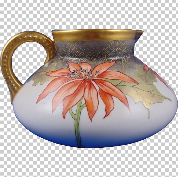 Poinsettia Jug Pitcher Vase Ceramic PNG, Clipart, Artifact, Ceramic, Christmas, Collectable, Cup Free PNG Download