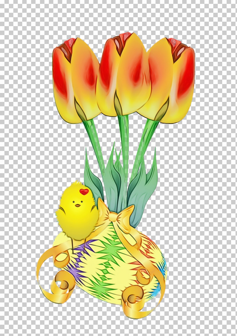 Tulip Cut Flowers Petal Yellow Flowerpot PNG, Clipart, Cut Flowers, Flower, Flowerpot, Fruit, Paint Free PNG Download