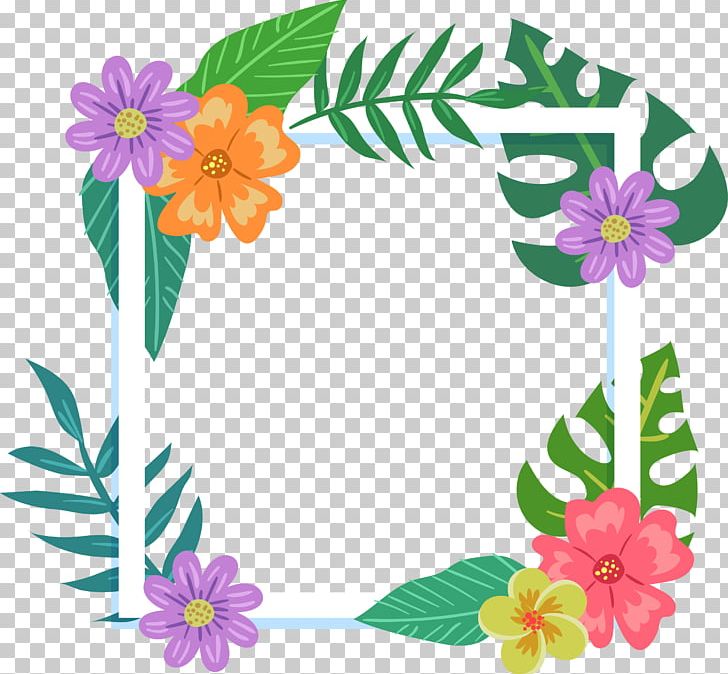 Flower Frame Tropics Film Frame PNG, Clipart, Border Frame, Border Frames, Colored Flowers, Colorful Vector, Color Splash Free PNG Download