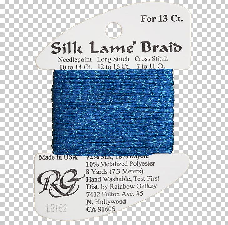 Yarn Twine Lamé Cross-stitch Embroidery PNG, Clipart, Blue, Braid, Crossstitch, Electric Blue, Embroidery Free PNG Download