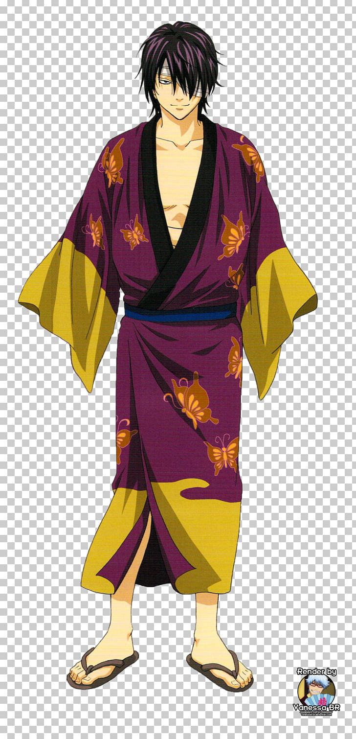 Shinsuke Takasugi Gin Tama Kimono Gintoki Sakata Costume PNG, Clipart, Anime, Art, Bathrobe, Belt, Clothing Free PNG Download