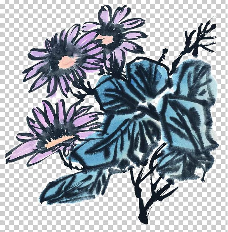 Ink Wash Painting U5199u610fu753b Chinese Painting Chrysanthemum PNG, Clipart, Black, Color, Flower, Flower Arranging, Ink Free PNG Download