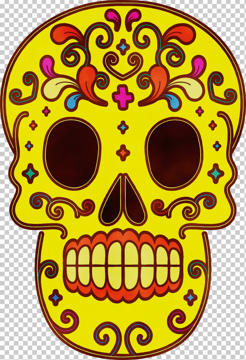 Yellow Flower Pattern Meter PNG, Clipart, D%c3%ada De Muertos, Day Of The Dead, Flower, Meter, Paint Free PNG Download