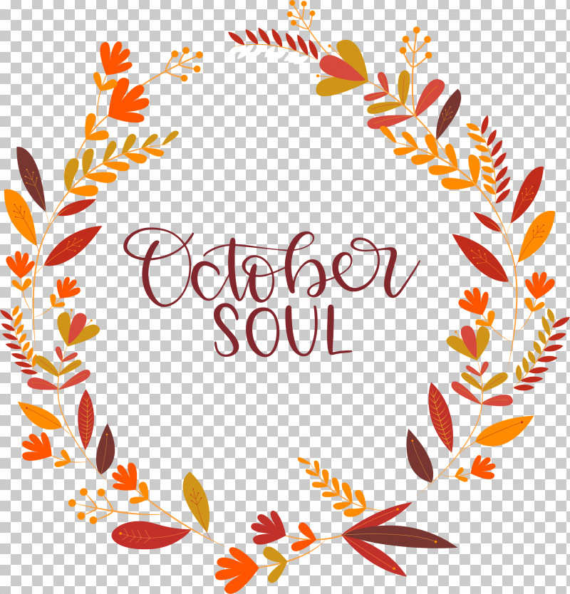 October Soul Autumn PNG, Clipart, Autumn, Calligraphy, Drawing, Lettering, Logo Free PNG Download