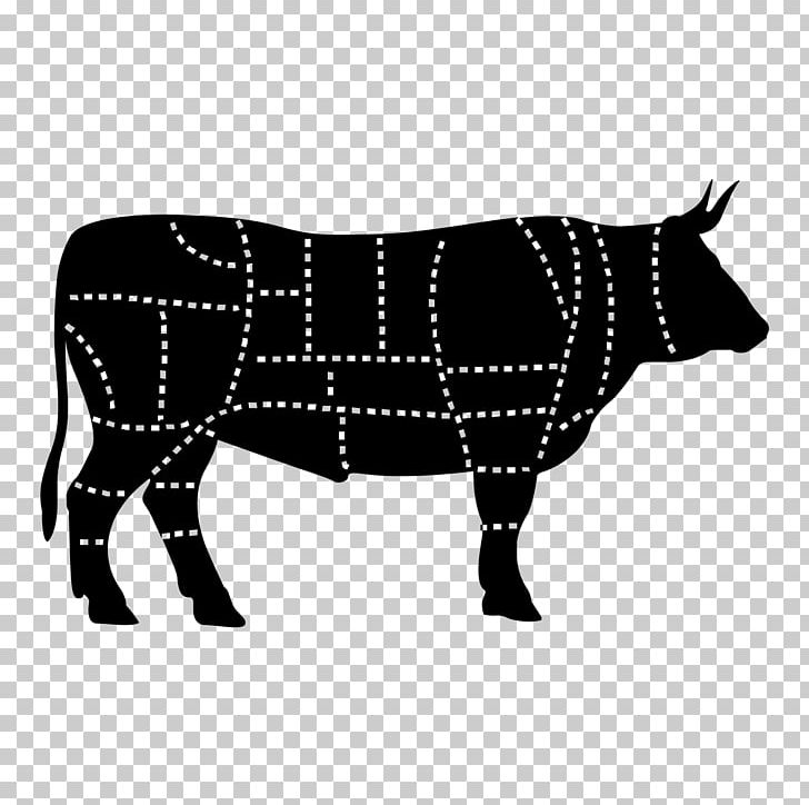 Beef Meat Hamburger Cattle H 'Cue Texas BBQ PNG, Clipart, Beef, Black And White, Bull, Cattle Like Mammal, Cow Goat Family Free PNG Download