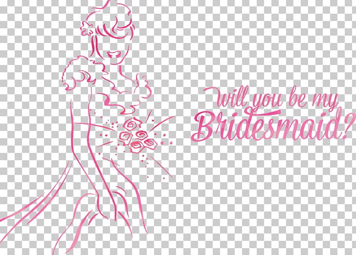 Bridesmaid Wedding Dress Illustration PNG, Clipart, Brand, Bride, Bridegroom, Cartoon, Clothing Free PNG Download