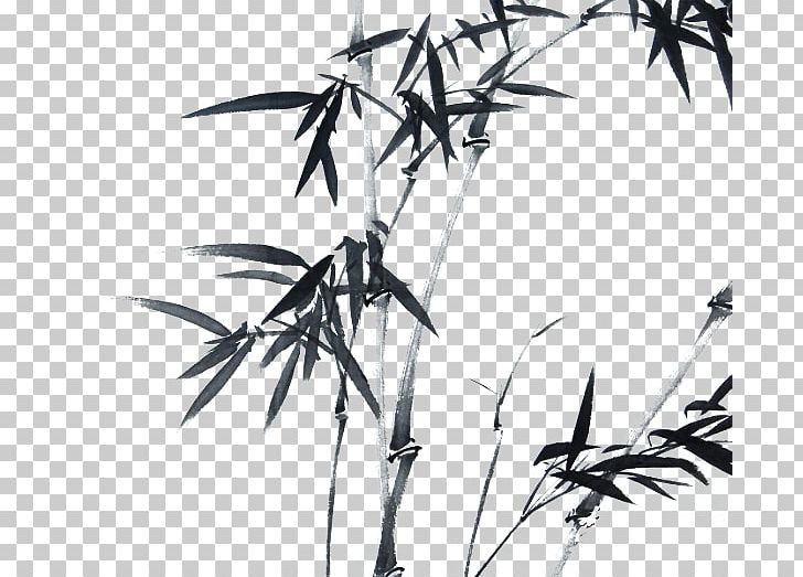 Bamboo Ink Wash Painting PNG, Clipart, Bamboo Forest, Bamboo Vector, Banana Leaves, Branch, Chinese Painting Free PNG Download
