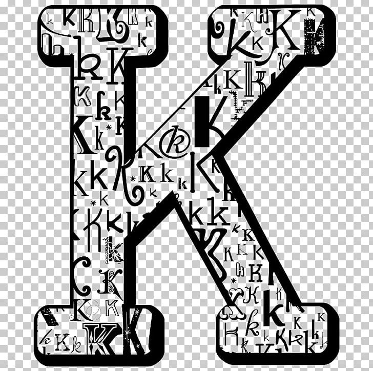 Letter K Alphabet Initial PNG, Clipart, Alphabet, Area, Art, Black, Black And White Free PNG Download
