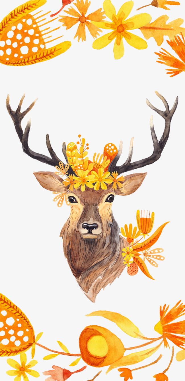 Autumn Hand-painted Watercolor Deer PNG, Clipart, Animal, Autumn, Autumn Clipart, Deer Clipart, Elk Free PNG Download