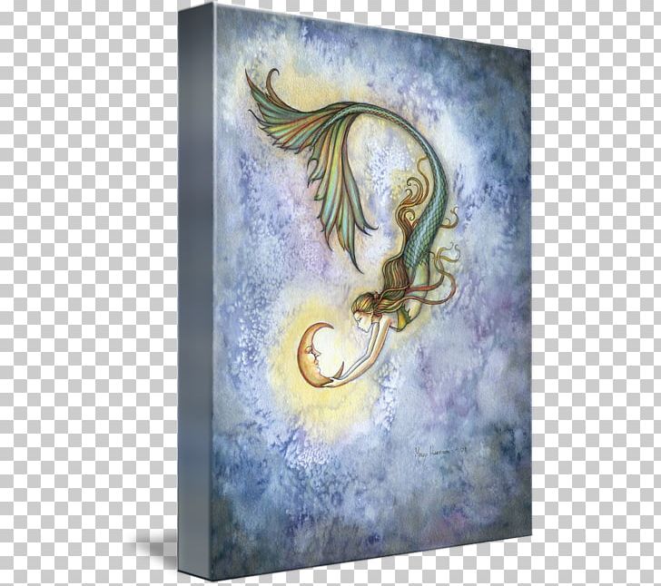 Deep Sea Moon: Mermaid Notebook Or Sketchbook By Molly Harrison Art Drawing Watercolor Painting PNG, Clipart, Artist, Canvas, Drawing, Fairy, Fictional Character Free PNG Download