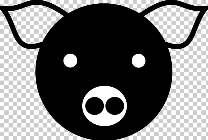 Domestic Pig Scalable Graphics PNG, Clipart, Artwork, Black, Black And White, Carnivoran, Cartoon Free PNG Download