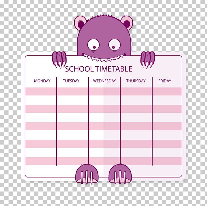 School Timetable Schedule Euclidean PNG, Clipart, Animal, Animal Bear, Area, Blackboard Learn, Cartoon Free PNG Download