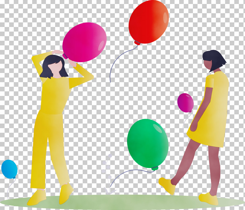 Balloon Yellow Interaction Party Supply Conversation PNG, Clipart, Balloon, Conversation, Gesture, Interaction, Paint Free PNG Download
