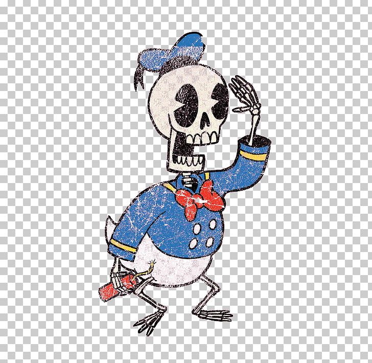 Donald Duck The Lovely Bones Cartoon Illustration PNG, Clipart, Art, Black, Bone, Creative, Donald Duck Free PNG Download