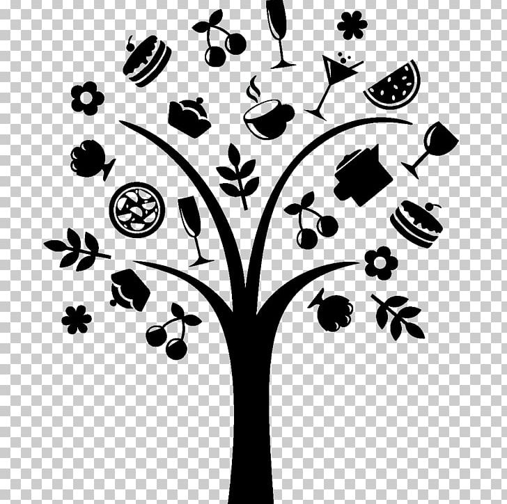 Food Sticker Adhesive Kitchen Cuisine PNG, Clipart, Black And White, Branch, Cuisine, Flora, Flower Free PNG Download
