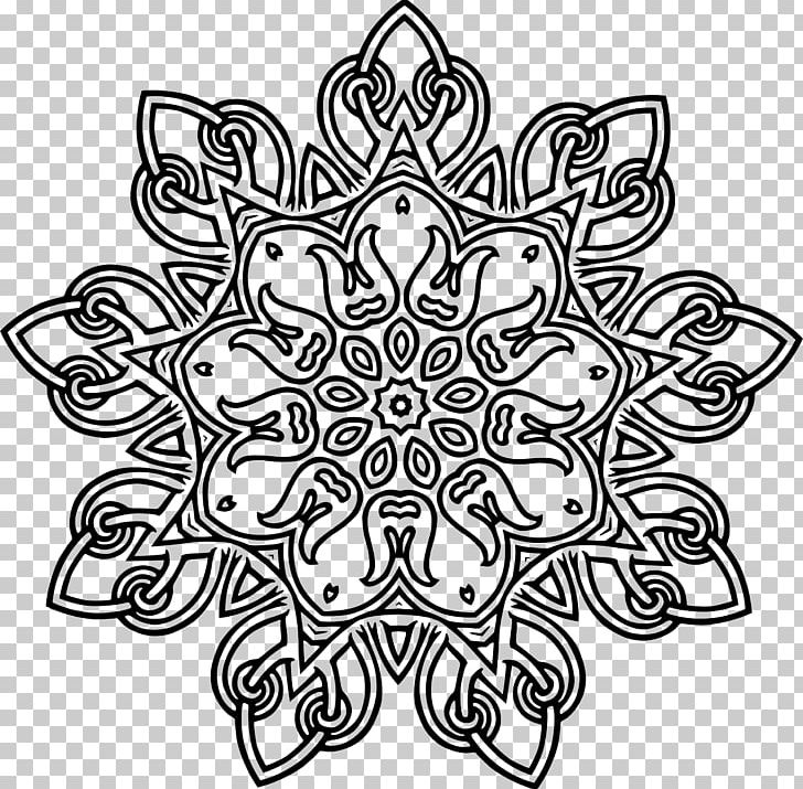 Flower Geometry Floral Design PNG, Clipart, Art, Black, Black And White, Circle, Drawing Free PNG Download