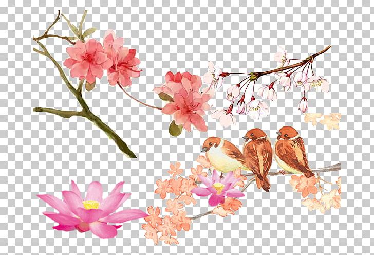 Ink Wash Painting Flower PNG, Clipart, Antiquity, Art, Birdandflower Painting, Branch, Cartoon Free PNG Download