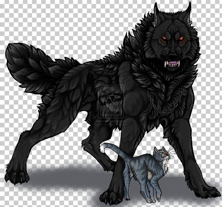 deviantart black wolf