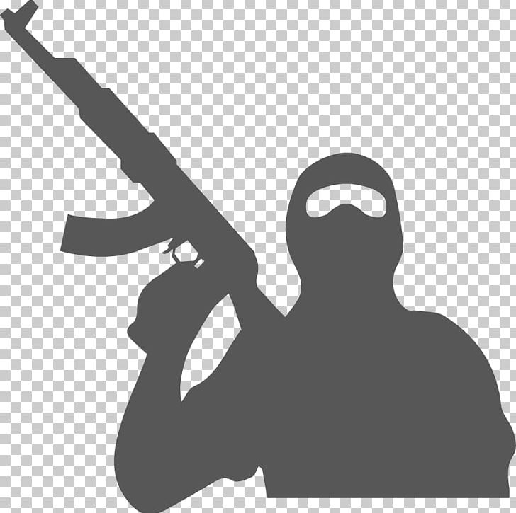 Silhouette Terrorism Black PNG, Clipart, Animals, Black, Black And White, Chemical Substance, Computer Icons Free PNG Download