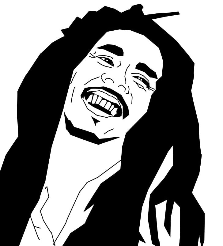 Black And White Facial Expression Monochrome Photography Art PNG, Clipart, Black, Black And White, Bob Marley, Cartoon, Celebrities Free PNG Download