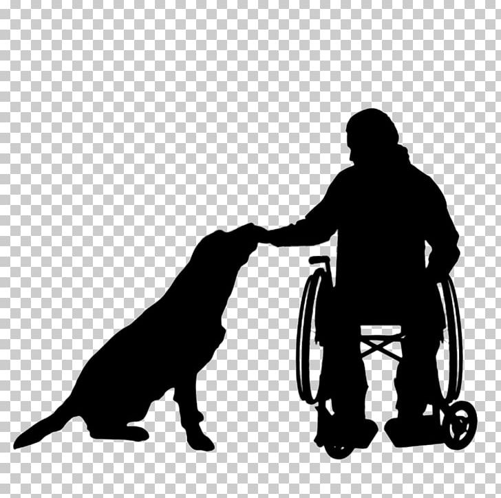 Dog Wheelchair Silhouette Disability PNG, Clipart, Animals, Black, Black And White, Carnivoran, Child Free PNG Download