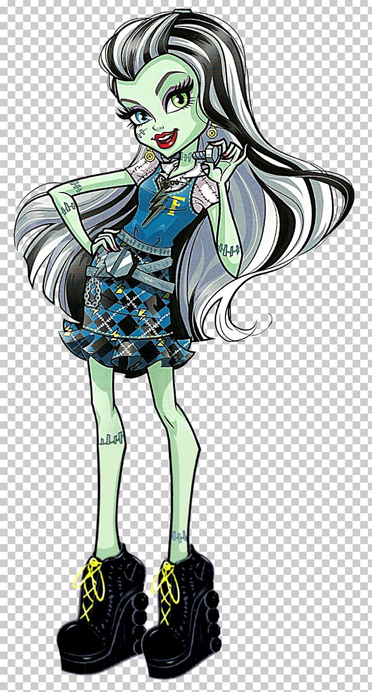 Frankie Stein Frankenstein's Monster Monster High Doll PNG, Clipart, Anime, Art, Cartoon, Character, Costume Design Free PNG Download