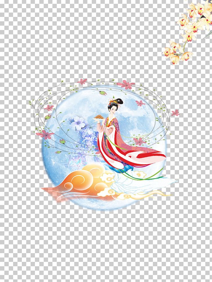 Change U5ae6u5a25u5954u6708 Mid-Autumn Festival Illustration PNG, Clipart, Blue Moon, Chang, Change, Chang E, Clouds Free PNG Download