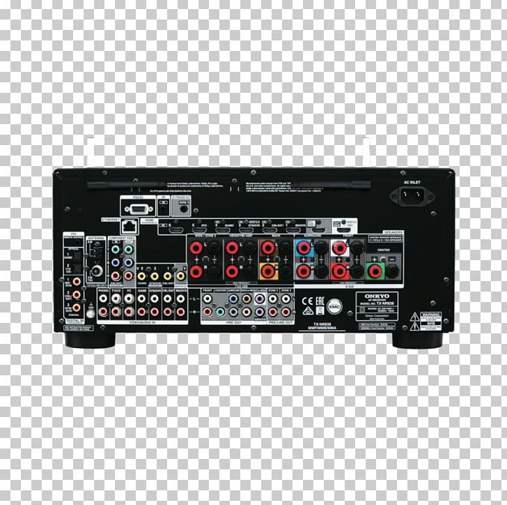 Onkyo TX-NR838 AV Receiver Dolby Atmos Home Theater Systems PNG, Clipart, 71 Surround Sound, Amplifier, Audio Receiver, Av Receiver, Display Device Free PNG Download