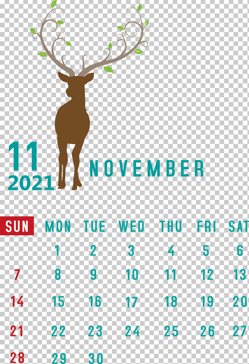November 2021 Calendar November 2021 Printable Calendar PNG, Clipart, Almaty, Deer, Logo, Meter, November 2021 Calendar Free PNG Download