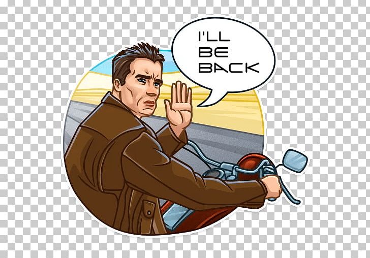 The Terminator Arnold Schwarzenegger Telegram YouTube Sticker PNG, Clipart, Arnold Schwarzenegger, Cartoon, Communication, Fictional Character, Finger Free PNG Download
