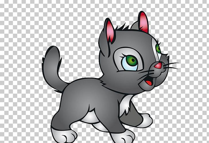 Kitten Cartoon Cuteness PNG, Clipart, Animal, Animals, Black ...