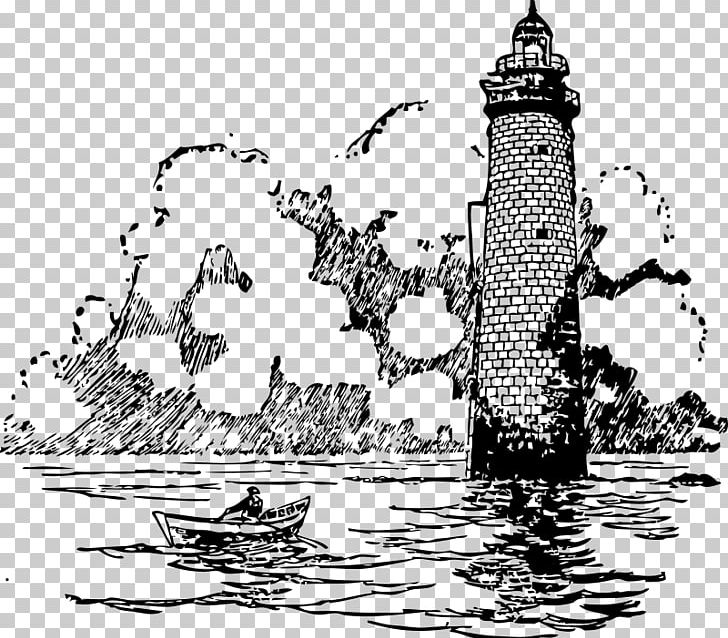 Lighthouse Drawing Line Art PNG, Clipart, Art, Beside, Black And White, Cartoon, Clip Art Free PNG Download