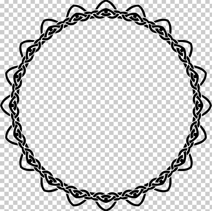 Circle Black And White PNG, Clipart, Art, Black And White, Body Jewelry, Celtic Knot, Chain Free PNG Download