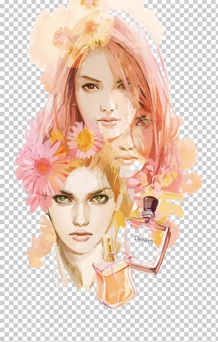 Perfume Watercolor Painting Illustration PNG, Clipart, Bijin, Color, Cosmetics, Face, Fashion Illustration Free PNG Download