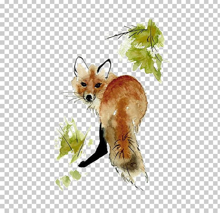 Red Fox Watercolor Painting Drawing Art PNG, Clipart, Animals, Art, Artist, Canvas Print, Carnivoran Free PNG Download