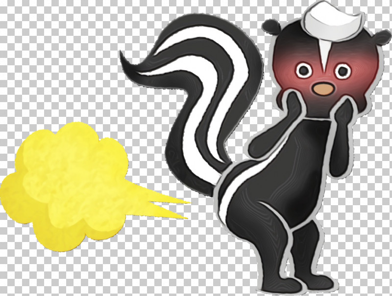 Cartoon Black Cat Skunk Squirrel Tail PNG, Clipart, Animation, Black Cat, Cartoon, Cat, Ferret Free PNG Download