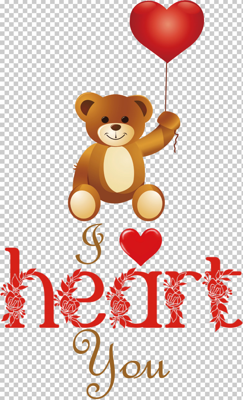 I Heart You I Love You Valentines Day PNG, Clipart, Bears, Cartoon, Flower, Greeting, Greeting Card Free PNG Download
