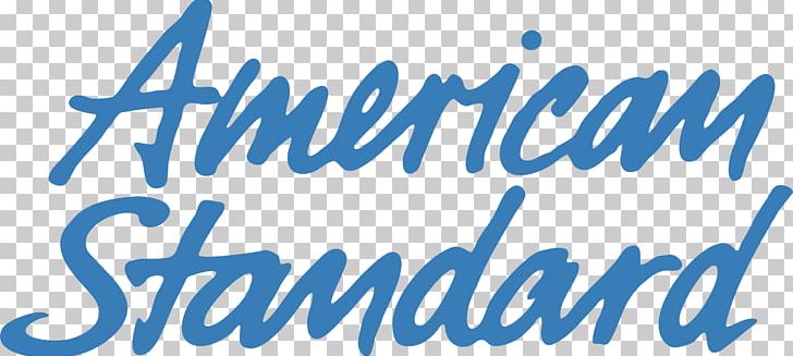 Logo HVAC American Standard Brands Plumbing PNG, Clipart, American Standard Brands, Area, Blue, Brand, Calligraphy Free PNG Download