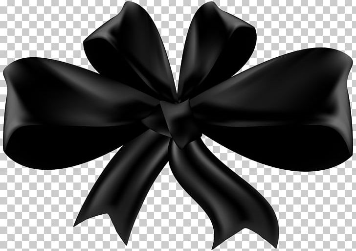 Black ribbon, black, ribbon, monochrome png